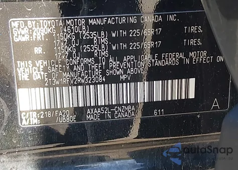 2024 Toyota Rav4 Xle from USA, damaged, VIN 2T3W1RFV2RW323084